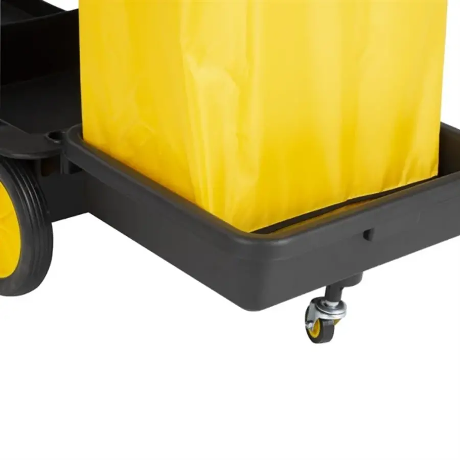 Jantex | cleaning trolley black | with lockable cupboard