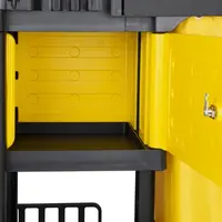 Jantex | chariot de nettoyage noir | avec armoire verrouillable