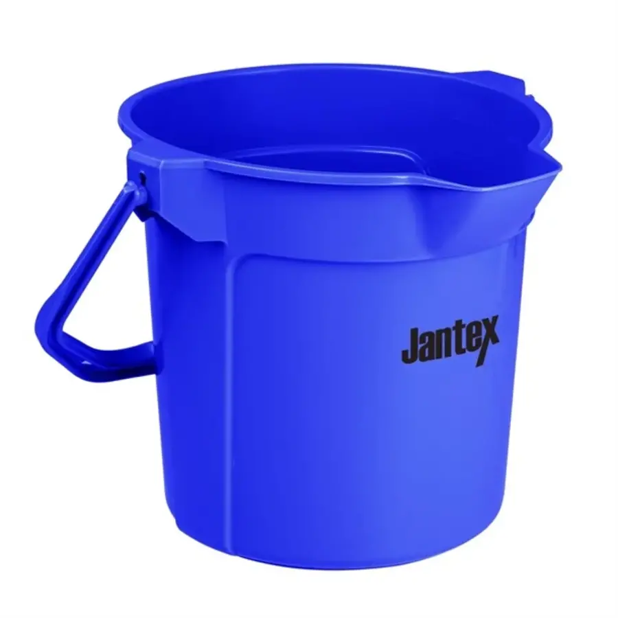 Jantex | seau doseur bleu avec bec verseur | 10 litres