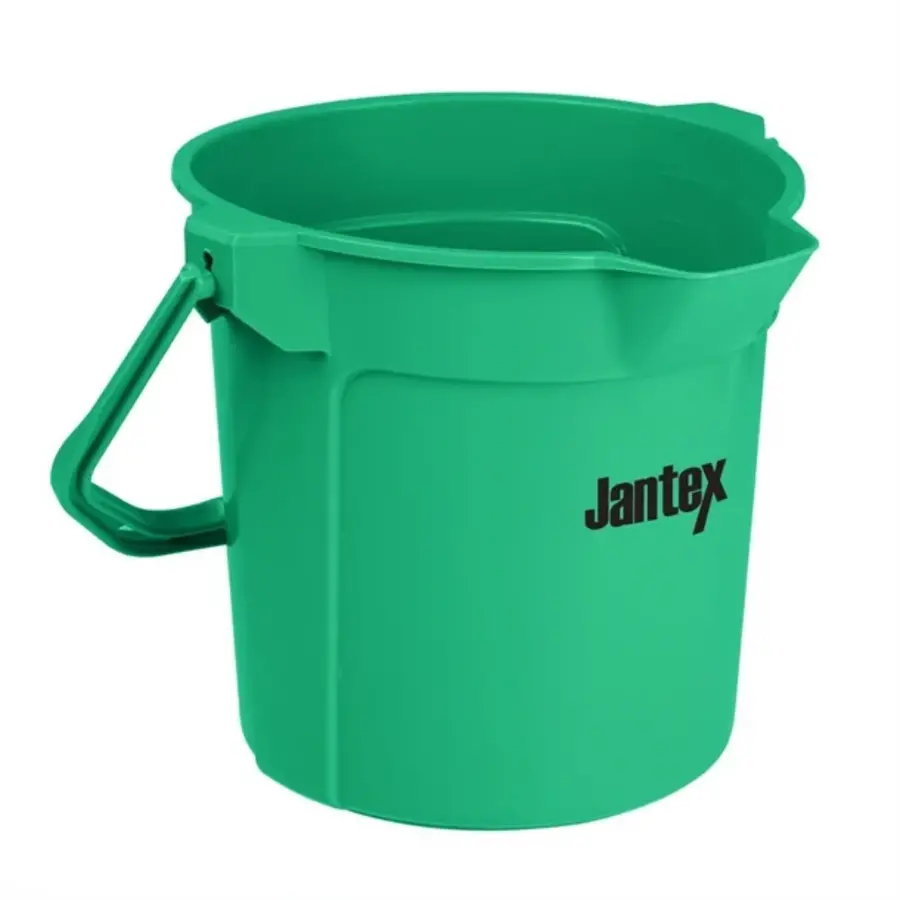 Jantex | grüner Messeimer mit Ausgießer | 10ltr