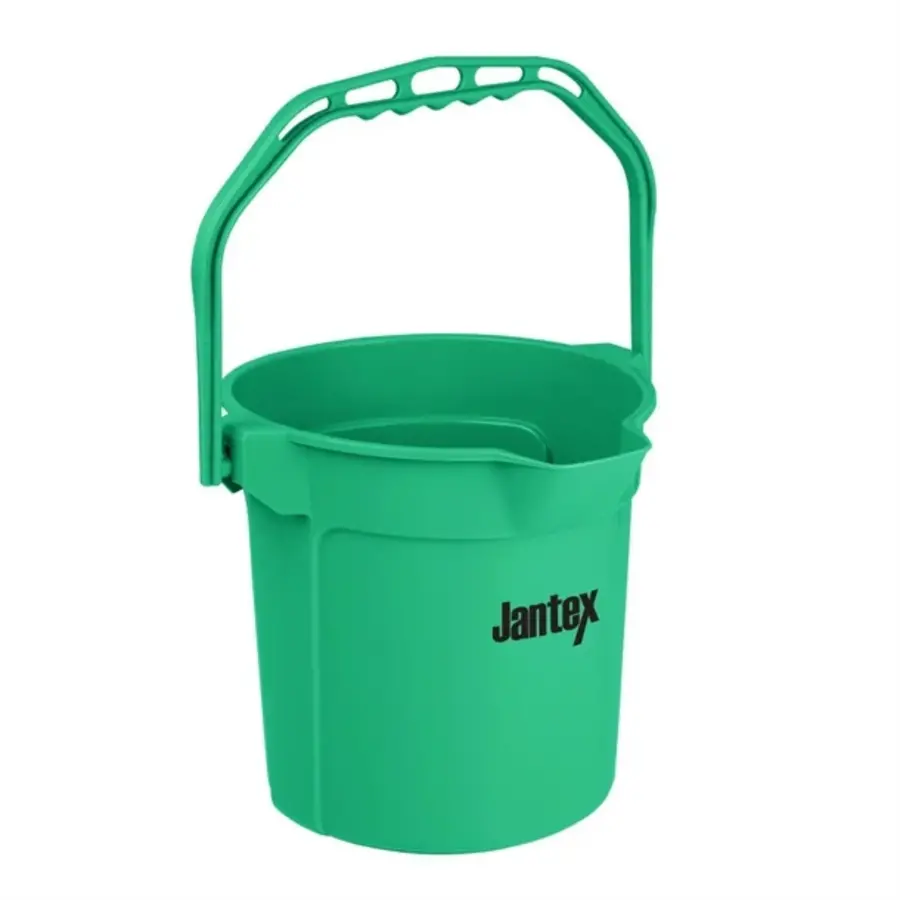 Jantex | grüner Messeimer mit Ausgießer | 10ltr