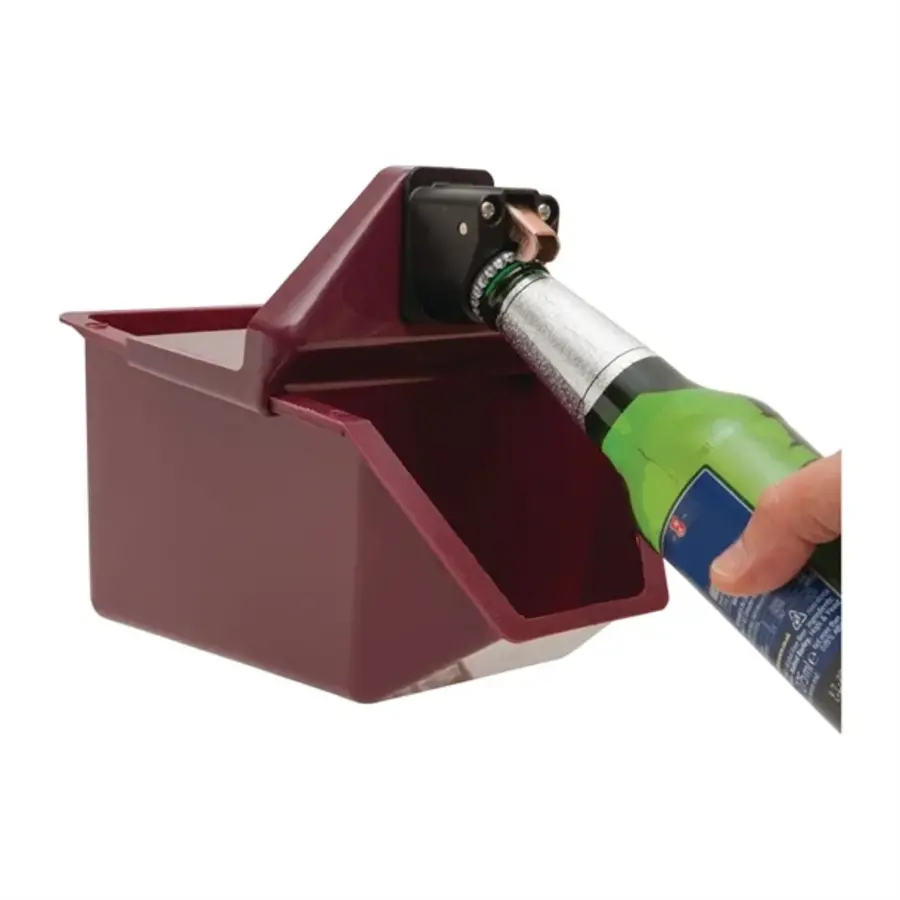 Bottle opener and collection container | Plastic | 14.5(h) x 14.5(w) x 22.5(d)cm