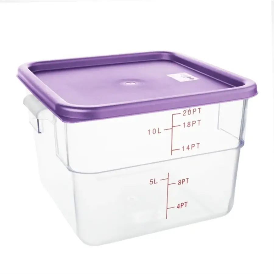 couvercle carré pour boîtes de conservation des aliments | Grand | Violet