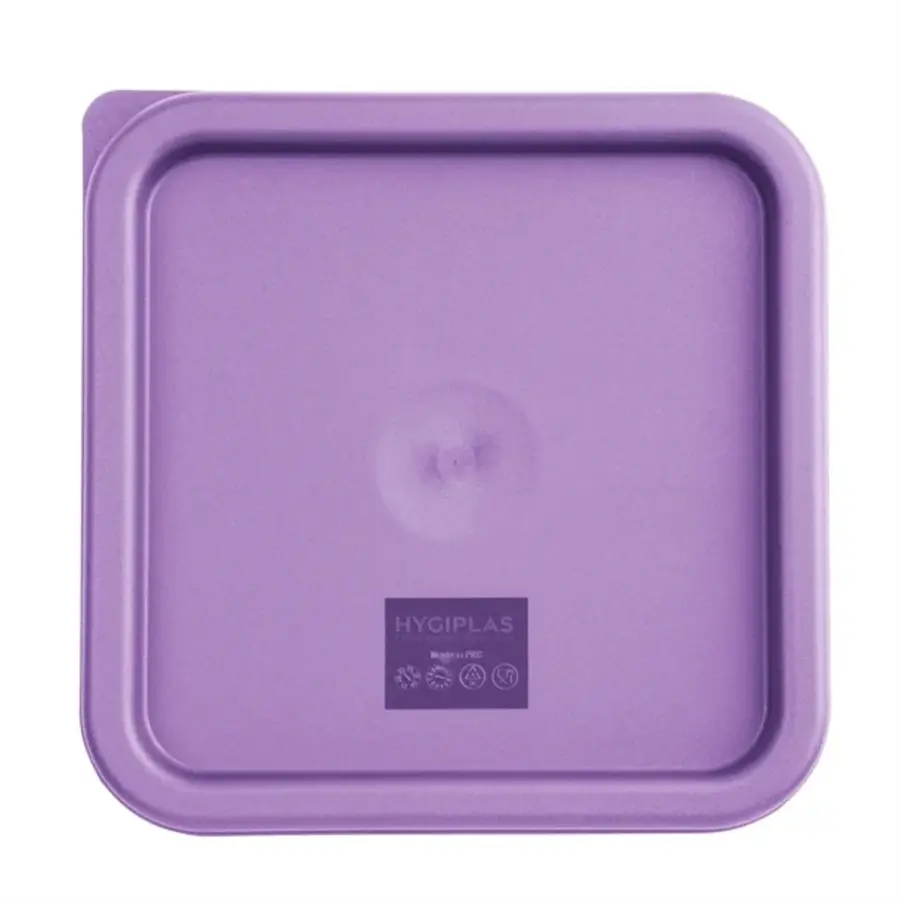 Hygiplas | square food container lid | Medium | purple