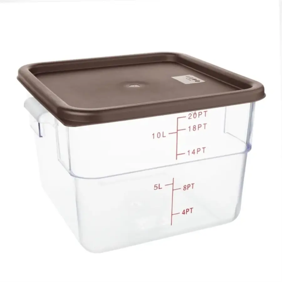 Hygiplas | square lid for food containers | Brown | big