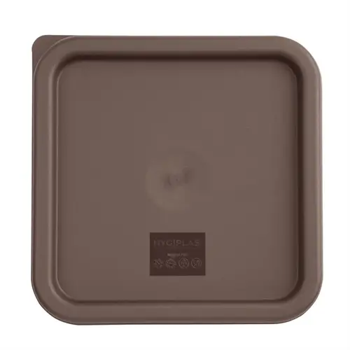  Hygiplas Square Lid for Food Storage Boxes | Medium | Brown 