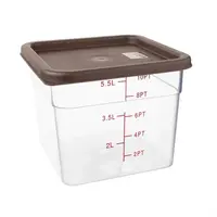 Hygiplas | square lid for food containers | Medium | Brown