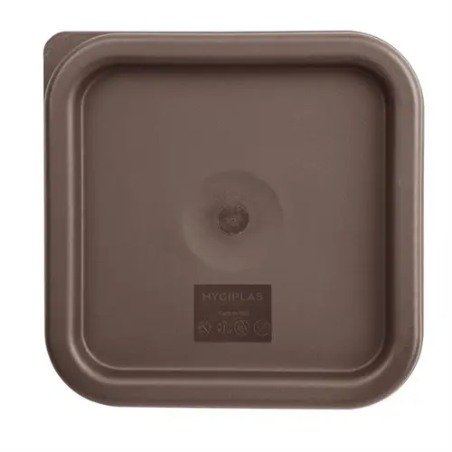 Hygiplas couvercle carré pour boîtes de conservation des aliments | Petit | Brun 