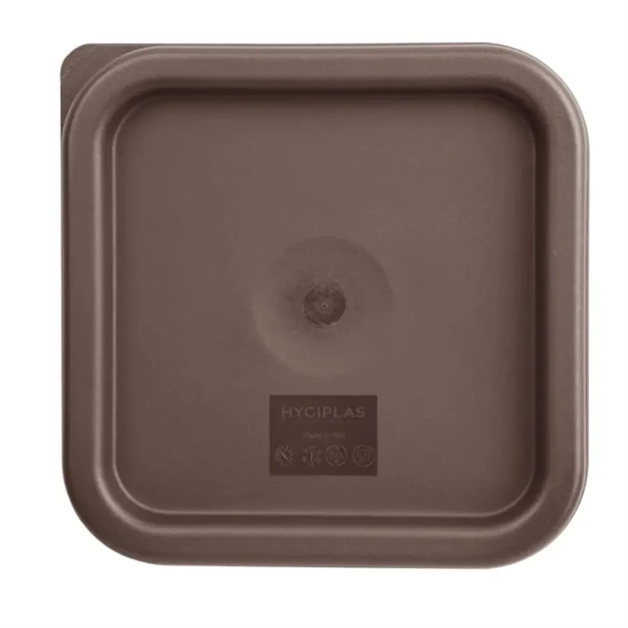 Hygiplas | square lid for food containers | Small | Brown