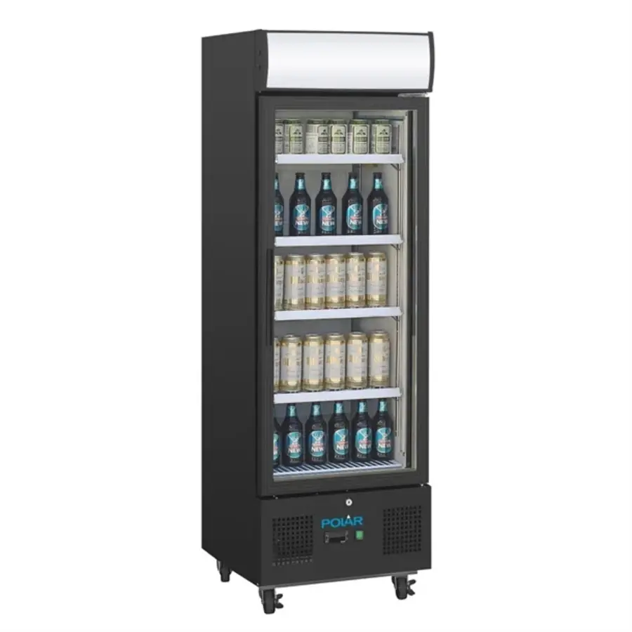 Polar G-Series | Rechtopstaande Display Koeling | 218Ltr | Zwart |169,2 x 53 x 57,5cm