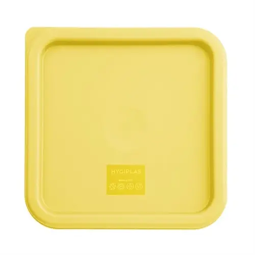  Hygiplas Square Lid for Food Storage Boxes | Medium | Yellow 