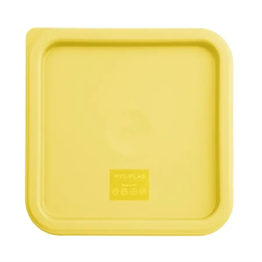 Hygiplas | square lid for food containers | Medium | Yellow