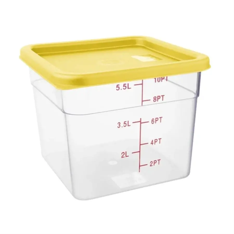 Hygiplas | square lid for food containers | Medium | Yellow