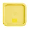 Hygiplas couvercle carré pour boîtes de conservation des aliments | Petit | Jaune