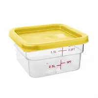couvercle carré pour boîtes de conservation des aliments | Petit | Jaune