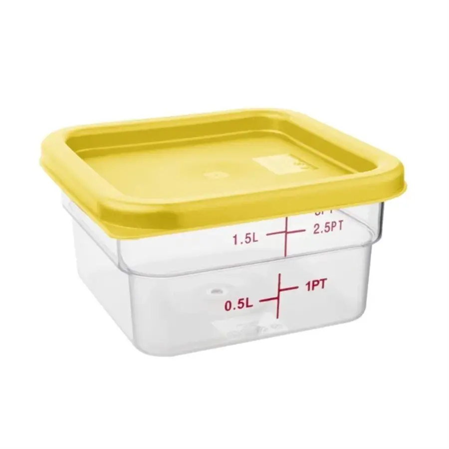 Hygiplas | square lid for food containers | Small | Yellow