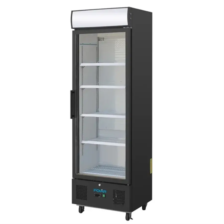 Polar G-Serie | Kühlung von Standdisplays | 368 Liter | Schwarz | 198,2 x 62 x 57 cm