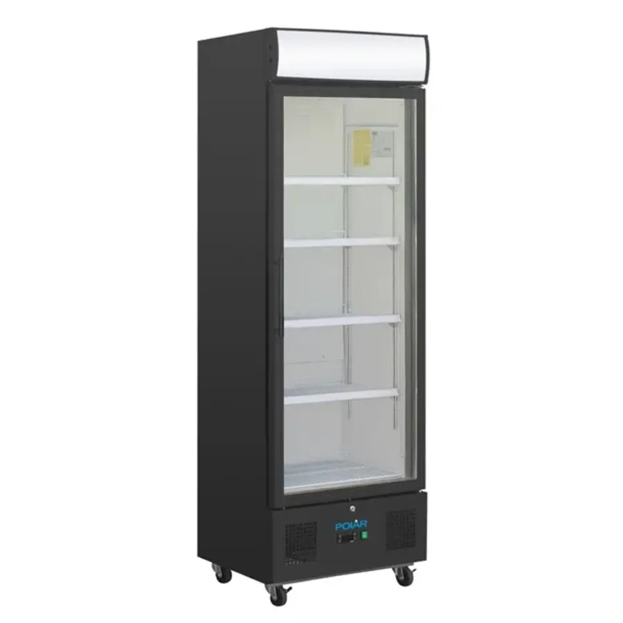 Polar G-Serie | Kühlung von Standdisplays | 368 Liter | Schwarz | 198,2 x 62 x 57 cm