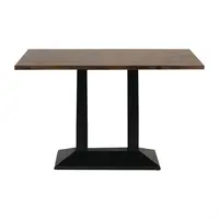 rechthoekige tafel met metalen onderstel en vintage blad | 1200x760mm