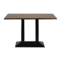 rectangular table with metal base and vintage top | 1200x760mm