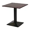 HorecaTraders Square table with metal base and dark wooden top | 700x700mm