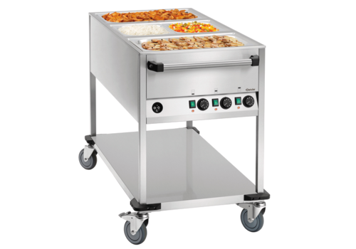  Bartscher Chariot de transport de nourriture WB3110 | 3 x 1/1 GN | b60x p113,5x h37cm 