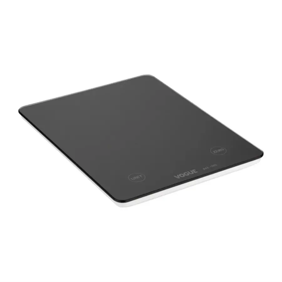 digitale schwarze quadratische Waage | 10 kg