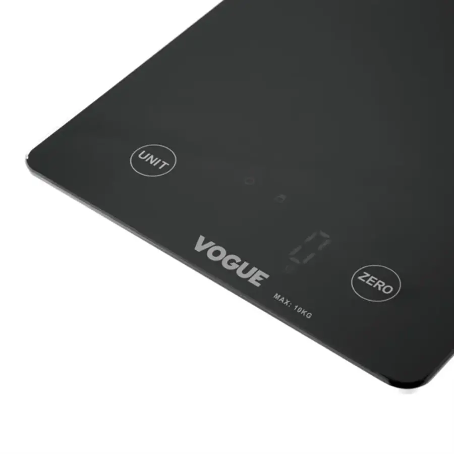 digitale schwarze quadratische Waage | 10 kg