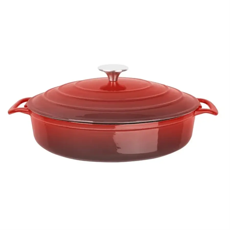 Red round roasting pan | 3.5Ltr