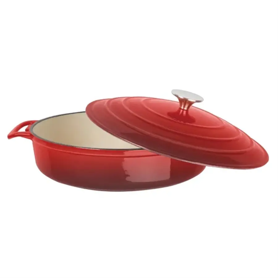 Red round roasting pan | 3.5Ltr