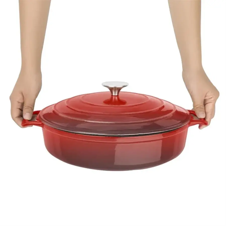 Red round roasting pan | 3.5Ltr
