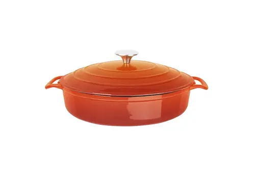  Vogue Plat à rôtir rond orange | 3,5 litres 