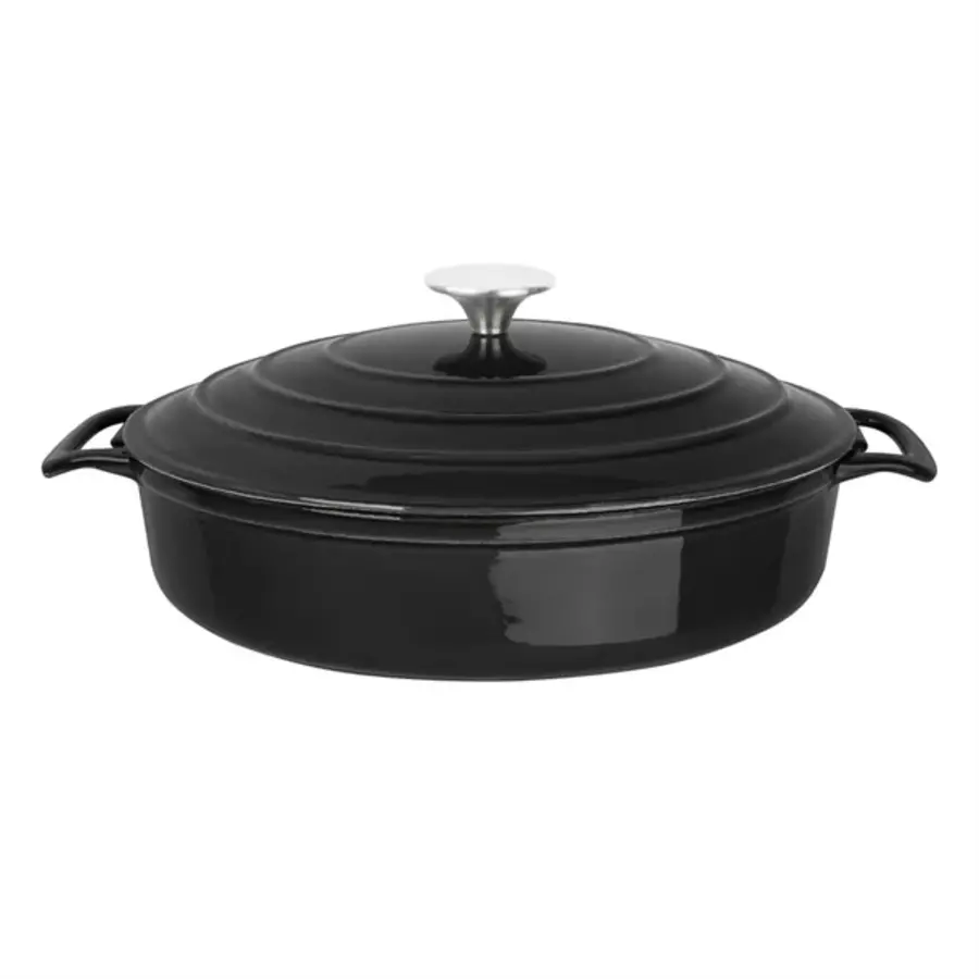 Black Round Roasting Pan | 3.5Ltr