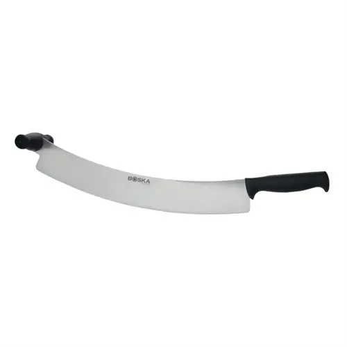  HorecaTraders Couteau à fromage hollandais | poignée noire | 38 cm | acier inoxydable | 