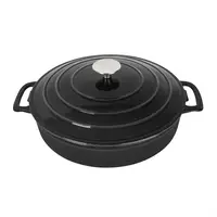 Vogue Black Round Casserole | 3.5Ltr