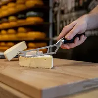 couteau à fromage pour fromages à pâte mi-dure | poignée noire | acier inoxydable | 38,4(l)cm