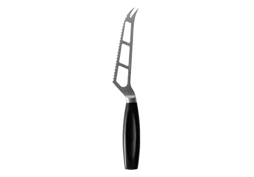  HorecaTraders cheese knife for semi-hard cheeses | black handle | Stainless steel | 38.4(l)cm 
