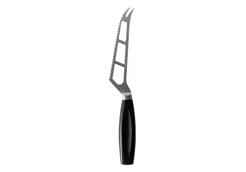  HorecaTraders couteau à fromage pour fromages à pâte mi-dure | poignée noire | acier inoxydable | 38,4(l)cm 