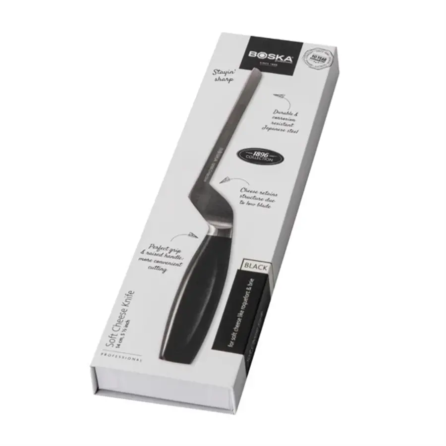 couteau à fromage pour fromages à pâte molle | poignée noire | acier inoxydable | 38,1(l)cm