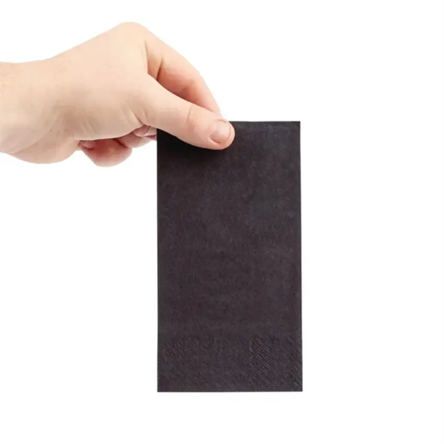 Serviettes de table recyclables | noir | 330 mm | (2000 pièces)
