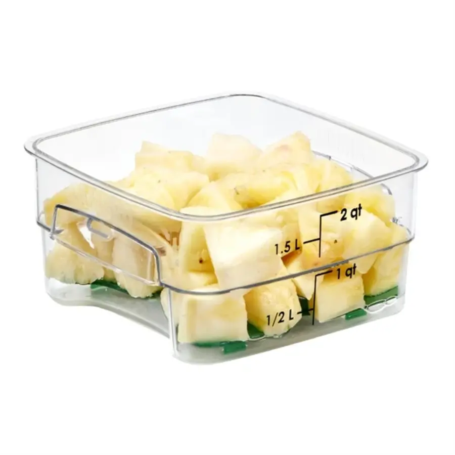 FreshPro Camsquare food storage box | 1.9L | Polycarbonate | 10(h) x 18.5(w) x 18.5(d)cm