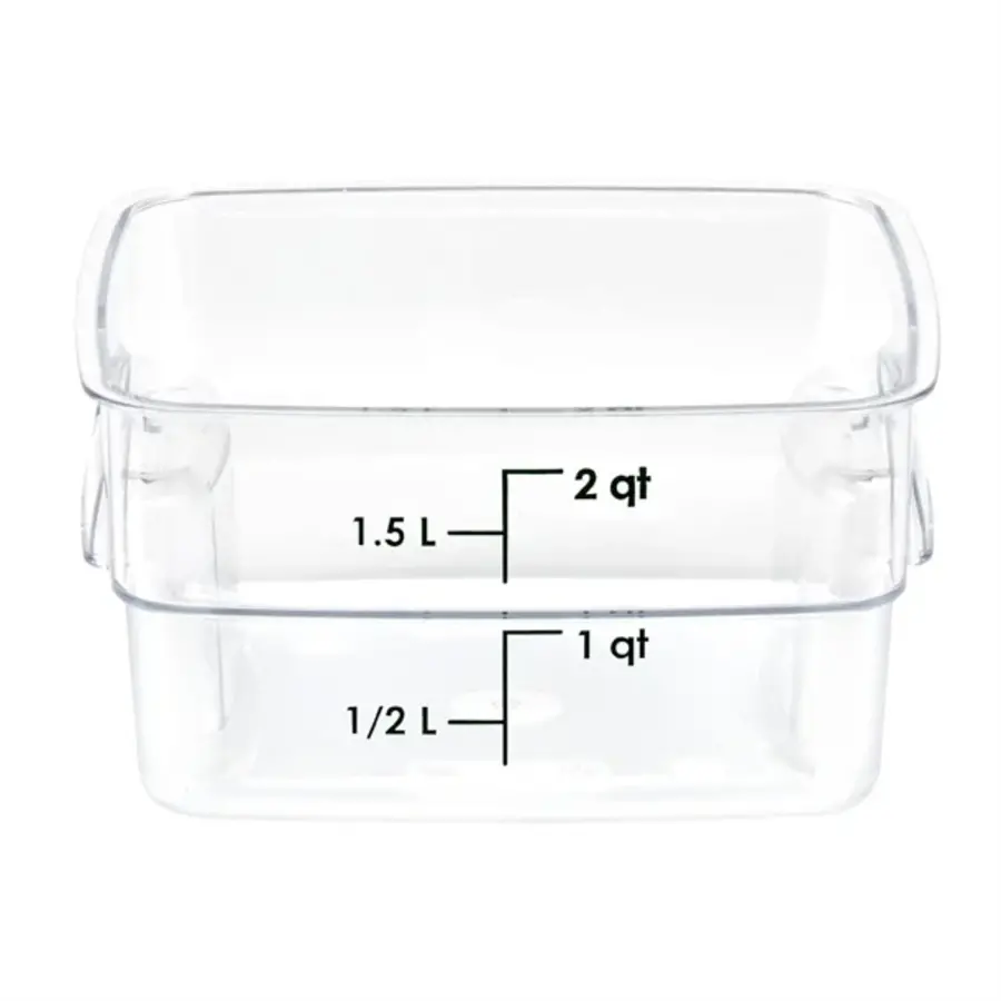 FreshPro Camsquare food storage box | 1.9L | Polycarbonate | 10(h) x 18.5(w) x 18.5(d)cm