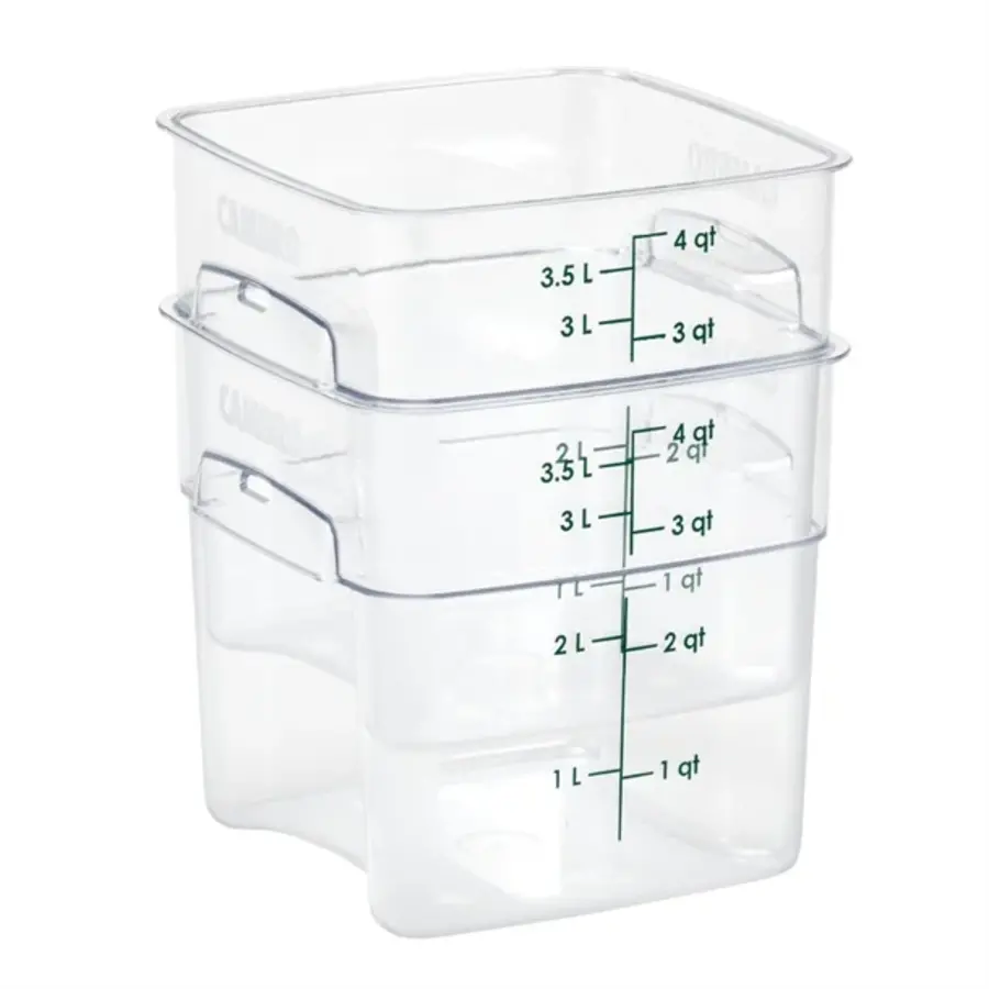 FreshPro Camsquare food storage box | 3.8L | Polycarbonate | 18.7(h) x 18.5(w) x 18.5(d)cm