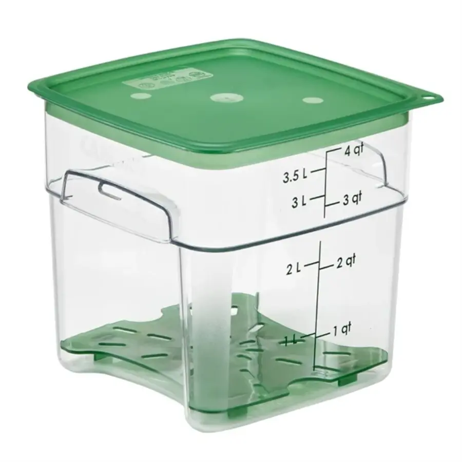 FreshPro Camsquare food storage container | 3.8L | Polycarbonate | 18.7(h) x 18.5(w) x 18.5(d)cm