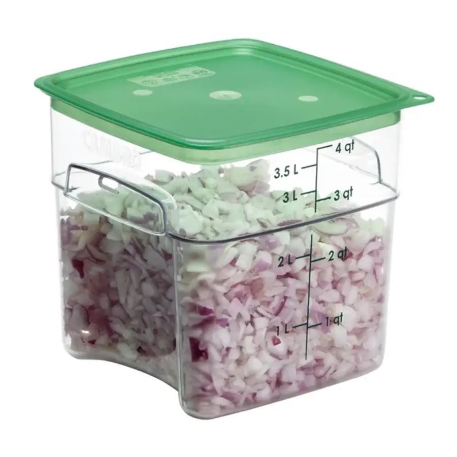 FreshPro Camsquare food storage container | 3.8L | Polycarbonate | 18.7(h) x 18.5(w) x 18.5(d)cm