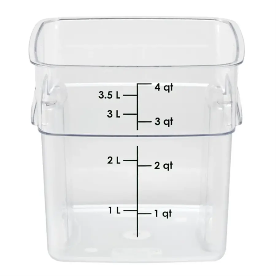 FreshPro Camsquare food storage container | 3.8L | Polycarbonate | 18.7(h) x 18.5(w) x 18.5(d)cm