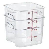 Boîte de conservation alimentaire FreshPro Camsquare | 5,7 L | Polycarbonate | 18,5 (h) x 21,5 (l) x 21,5 (p) cm