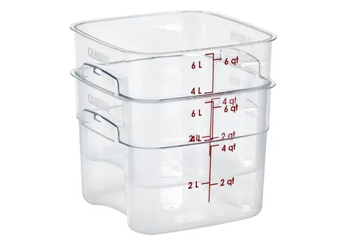  Cambro Boîte de conservation alimentaire FreshPro Camsquare | 5,7 L | Polycarbonate | 18,5 (h) x 21,5 (l) x 21,5 (p) cm 