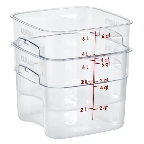  Cambro FreshPro Camsquare food storage box | 5.7L | Polycarbonate | 18.5(h) x 21.5(w) x 21.5(d)cm 