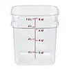Cambro  Bocal de conservation alimentaire FreshPro Camsquare | 7,6 L | Polycarbonate | 23(h) x 21,5(l) x 21,5(p)cm